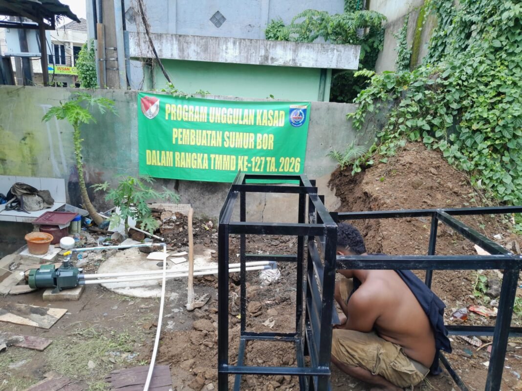 Perkembangan TMMD Depok: Progres Pembangunan Sumur Bor Capai 85% dengan Keamanan Terkendali