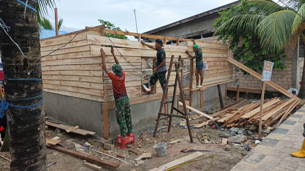 Progres Pembangunan RTLH Unit 3 di Petoaha Capai 95 Persen, Satgas TMMD Siap Pemasangan Atap