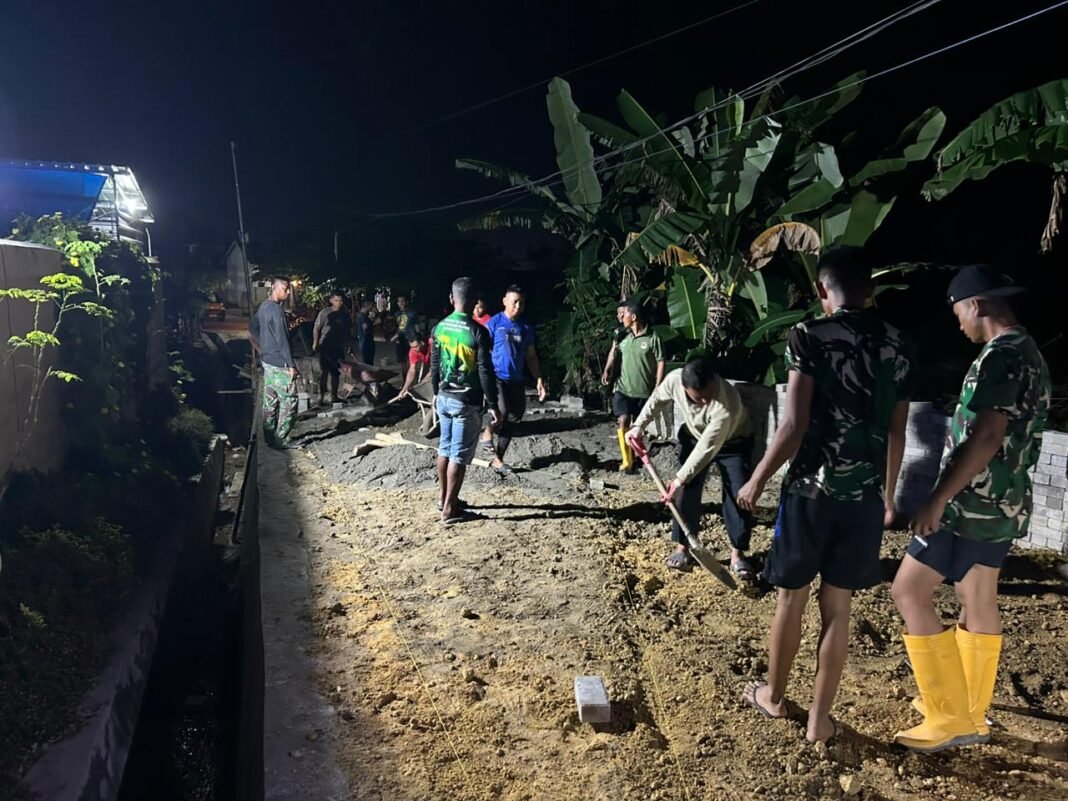 Sinergi TNI dan Masyarakat Anggoeya Wujudkan Harapan Baru Melalui Pembangunan Infrastruktur
