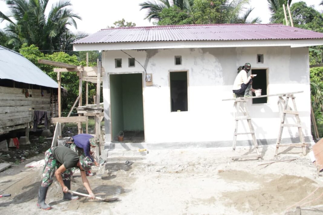 Kodim 1305/Buol Tolitoli Percepat Pembangunan RTLH di Dusun Ogomolobu