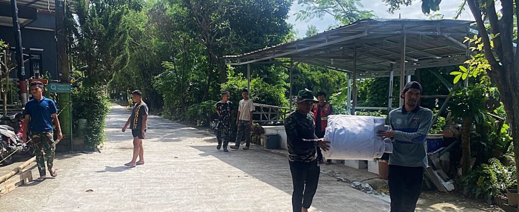 Pengerjaan Infrastruktur TMMD Depok Terus Berjalan Meski Cuaca Mendung