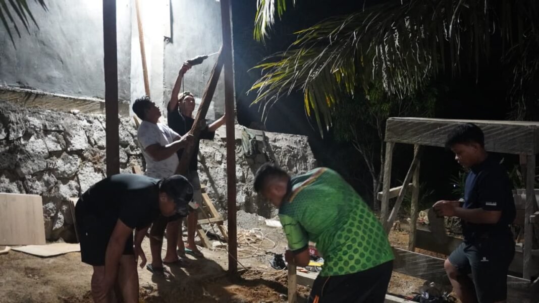 Semangat Malam: Satgas TMMD 127 Kodim 1015/Sampit Giat Membangun Tandon Air