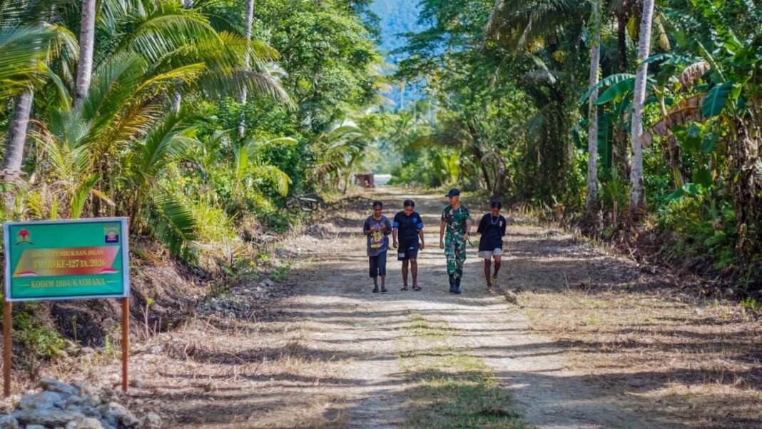 Kampung Marsi Kini Dapat Diakses: Dampak Positif TMMD 127 Kodim 1804/Kaimana