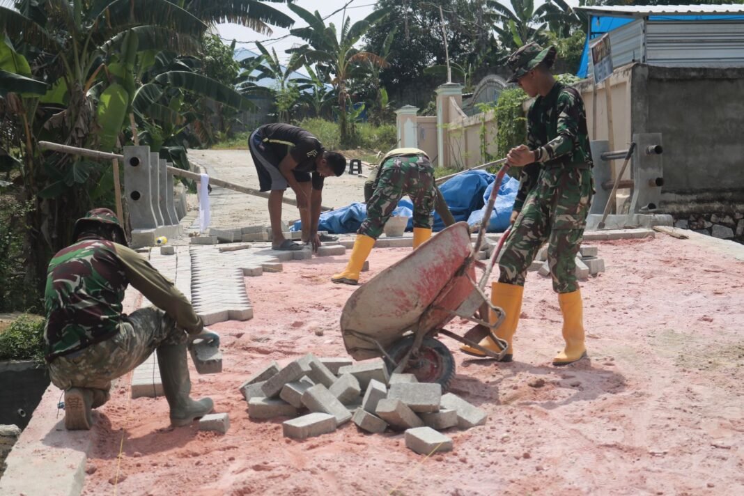 Jalan Paving Blok TMMD 127 Perkuat Akses Ekonomi Masyarakat Anggoeya