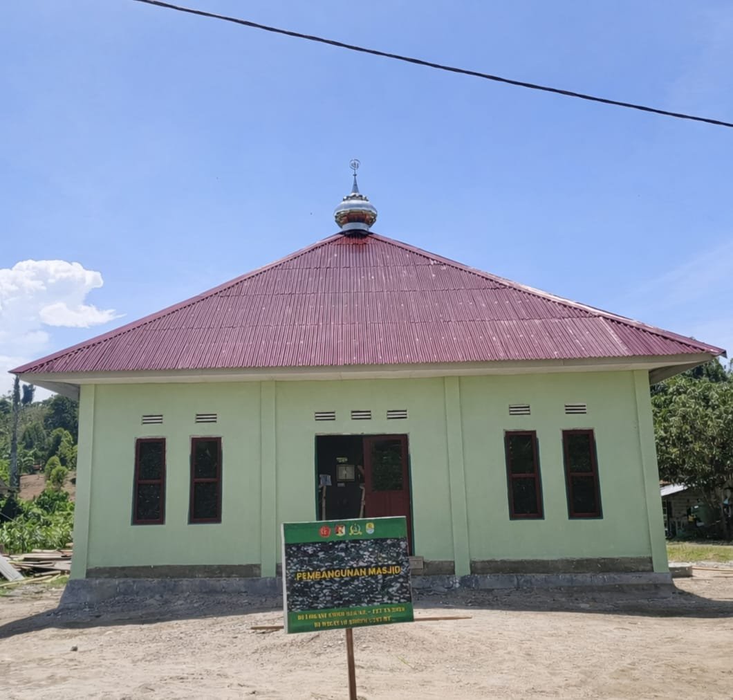 Pembangunan Masjid di Dusun Ogomolobu Selesai, TMMD ke-127 Kodim 1305/Buol Tolitoli Capai 100 Persen