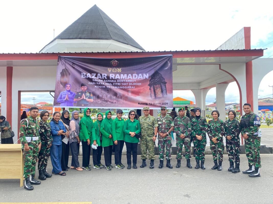 Dandim 1612/Manggarai Menghadiri Bazar Ramadan sebagai Bentuk Kepedulian Menyongsong Idul Fitri 1447 H
