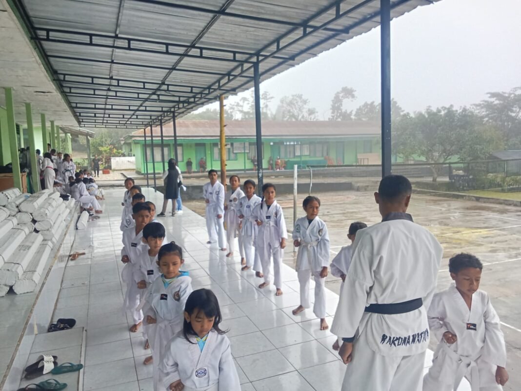 Ujian Kenaikan Tingkat Taekwondo di TTS, Serma Gatot Beri Motivasi kepada 200 Peserta