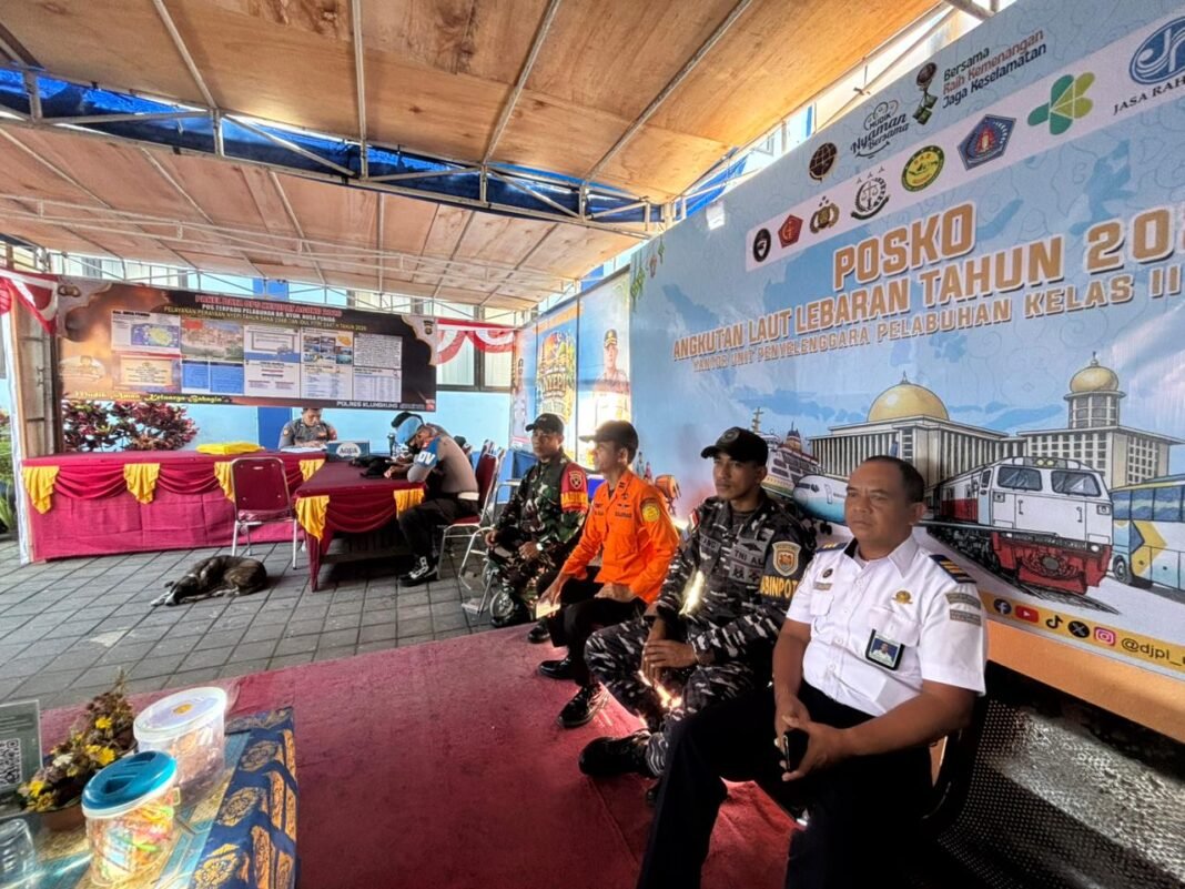 Pengamanan Terintegrasi TNI di Posko Lebaran Pelabuhan Banjar Nyuh