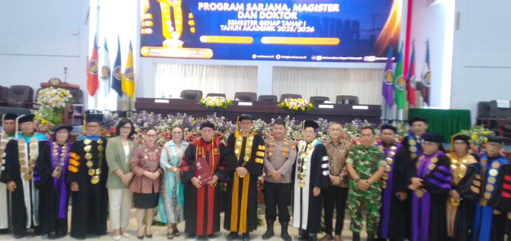 Kepala Staf Kodim 1302/Minahasa Hadiri Wisuda dan Dies Natalis UNIMA Ke-70