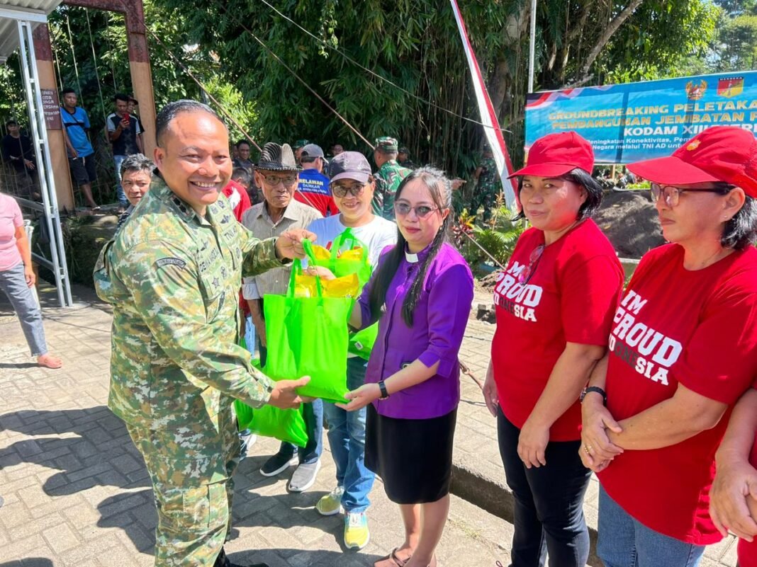 Dandim 1310 Bitung dan Forkopimda Laksanakan Peletakan Batu Pertama Jembatan Garuda di Minahasa Utara
