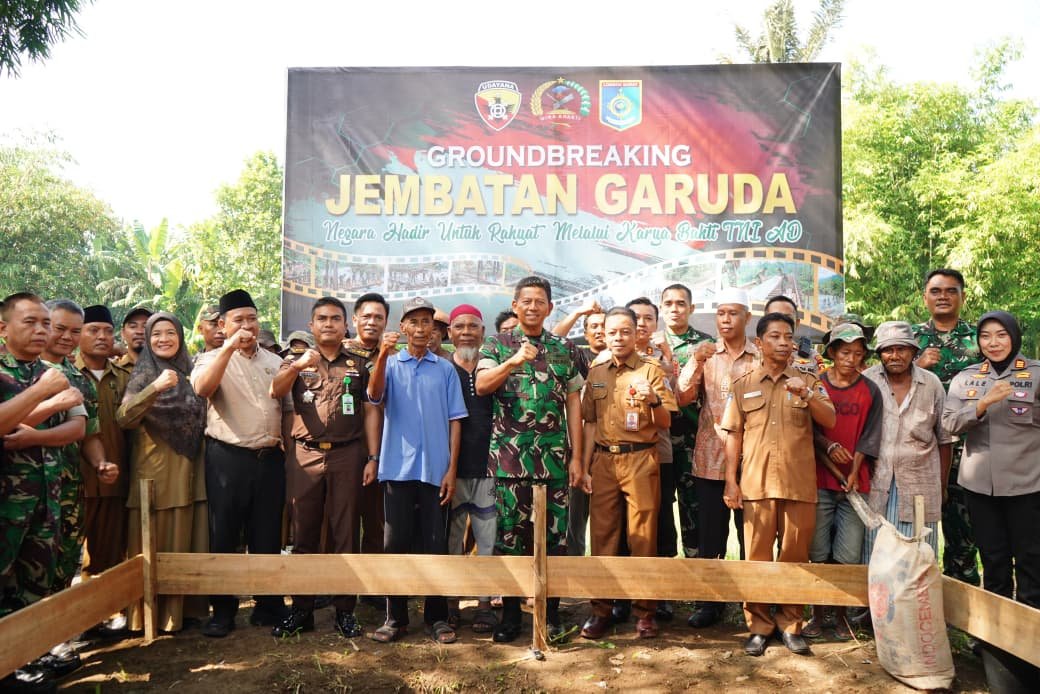 Peletakan Batu Pertama Jembatan Garuda, Simbol Kemanunggalan TNI dan Warga di Lombok Barat