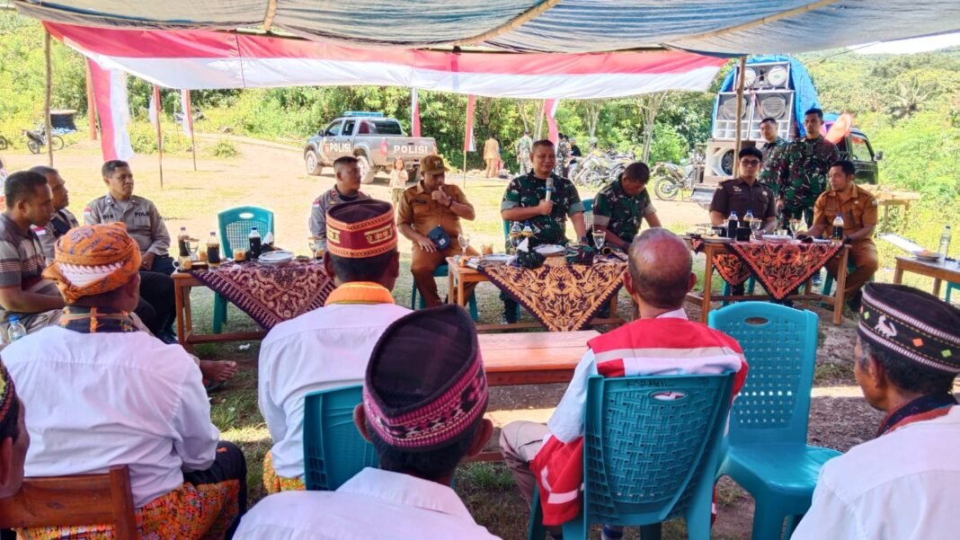 Peletakan Batu Pertama Jembatan Garuda oleh Dandim 1612/Manggarai Diterima Antusias oleh Warga Wae Manis