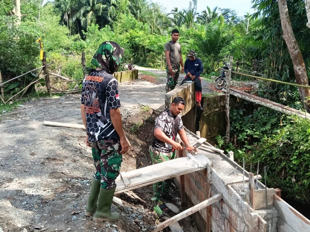 Satgas dan Warga Wujudkan Infrastruktur Tahan Lama