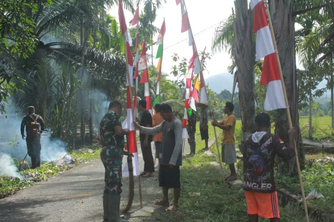 Umbul-Umbul dan Kenangan TMMD di Desa Ujong Blang