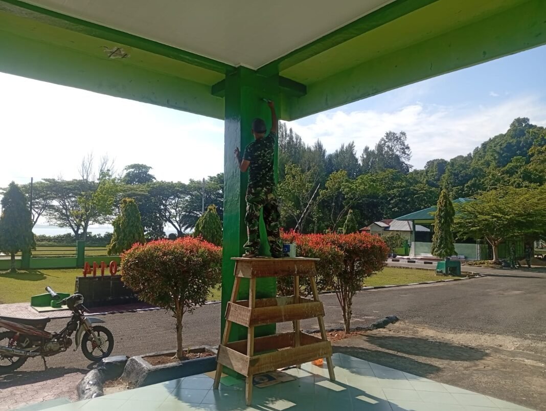 Kodim 0114/Aceh Jaya Laksanakan Pembinaan Pangkalan untuk Ciptakan Lingkungan Asri