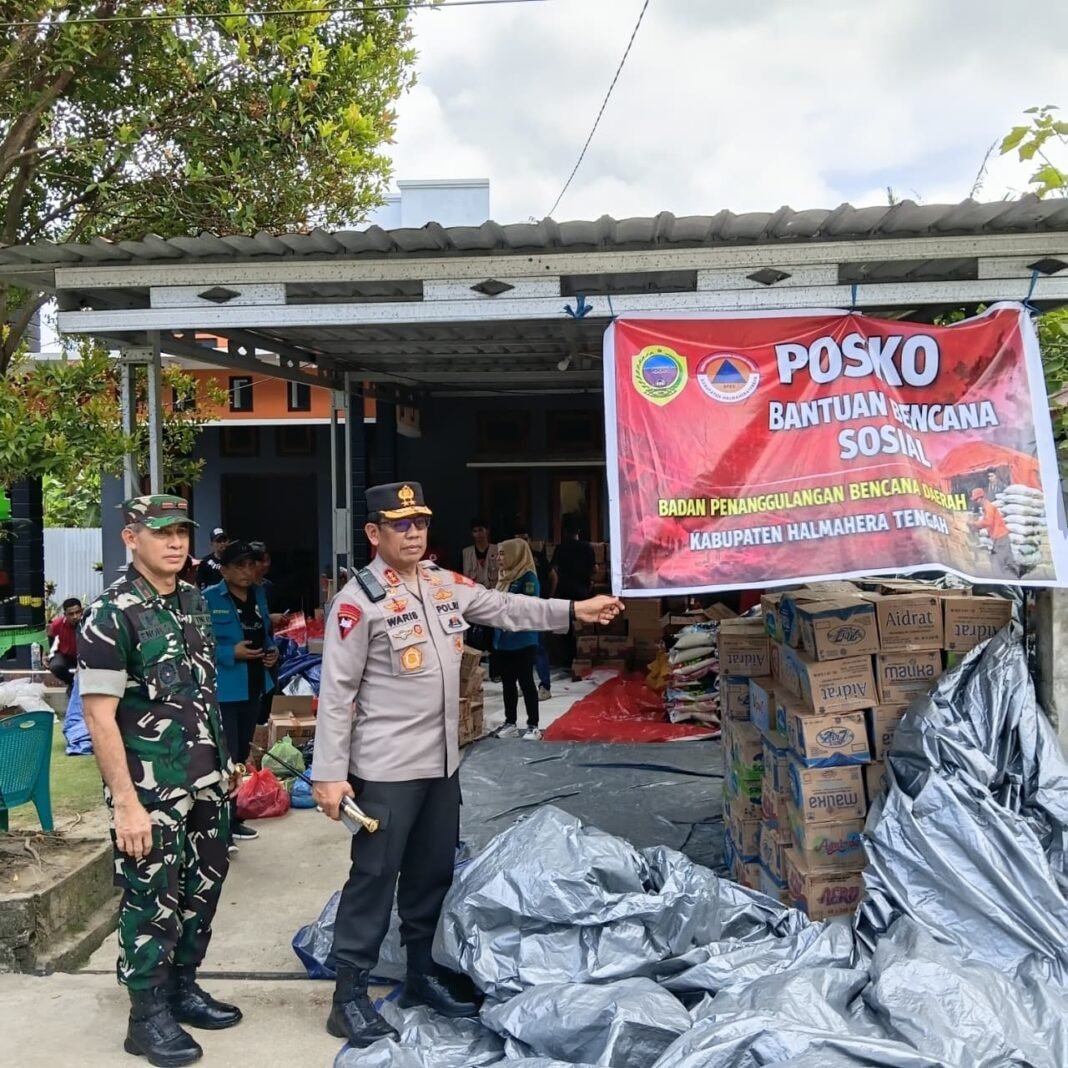 Danrem 152/Baabullah dan Kapolda Malut Awasi Penyaluran Bantuan di Patani Barat