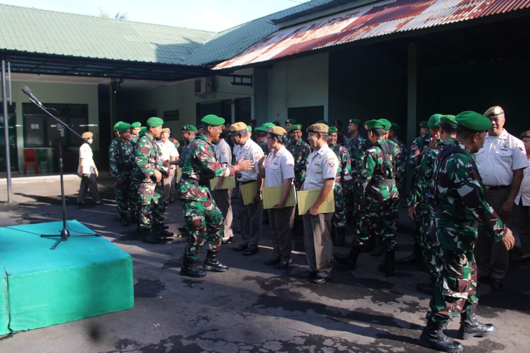 Kodim 1619/Tabanan Gelar Upacara Korps Rapot sebagai Bentuk Penghargaan dan Pembinaan Personel