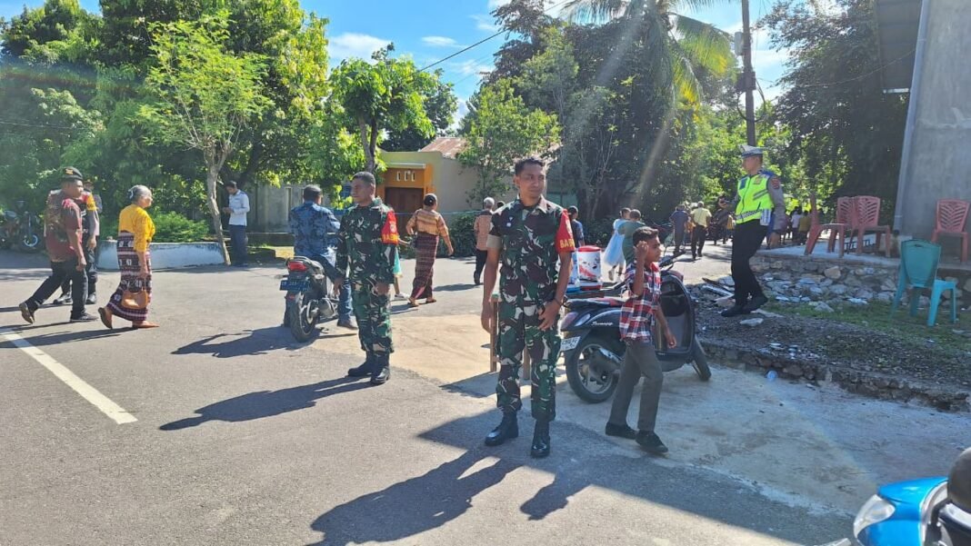 Sinergi TNI-Polri dan Masyarakat dalam Pengamanan Misa Paskah Kedua di Wangatoa