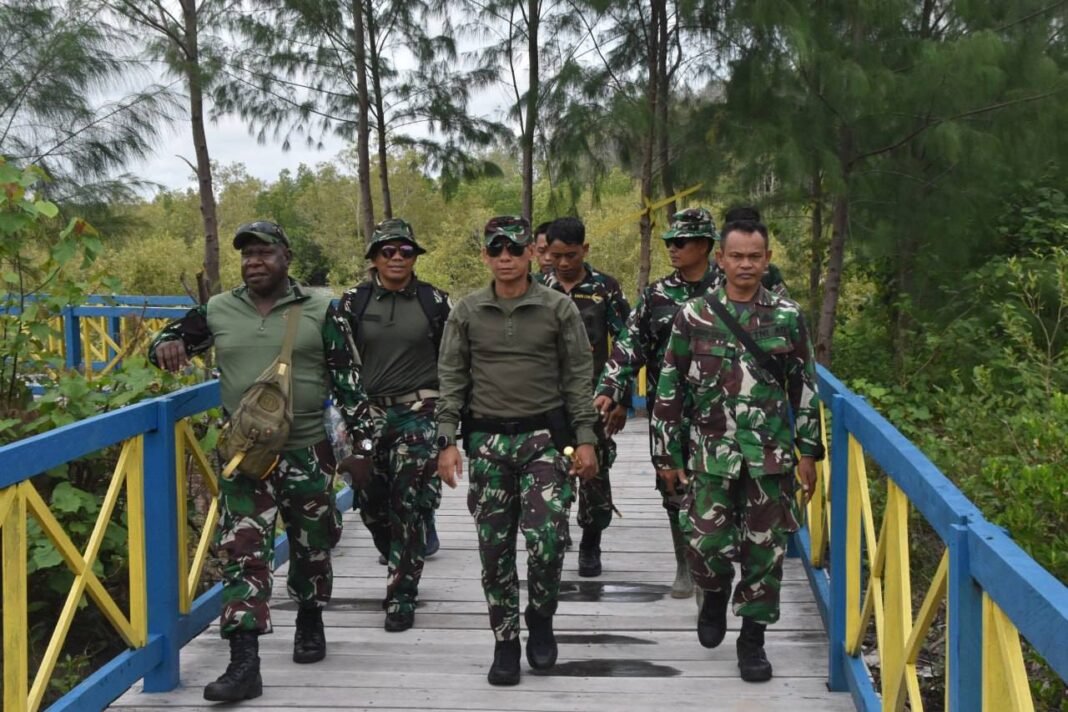 Dandim 1710/Mimika Tinjau Lokasi Program TMMD Reguler Ke-128 di Mimika Tengah