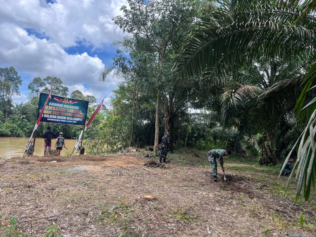 Proses Pembangunan Jembatan Garuda di Desa Tukang Langit Dimulai
