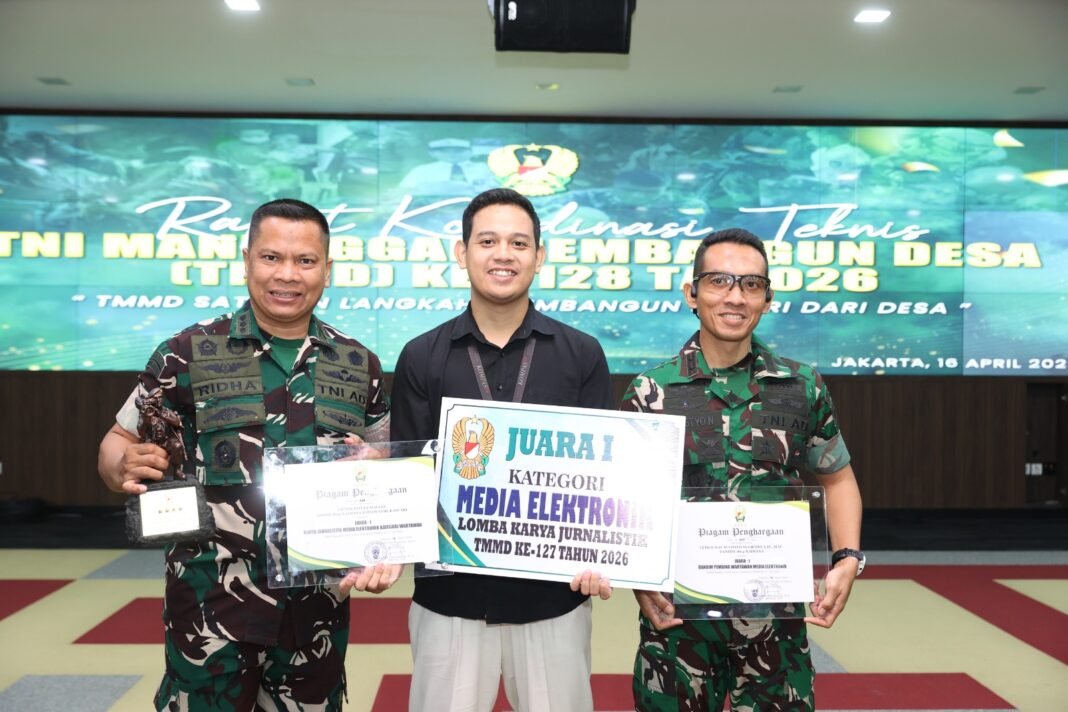 Kodim 1804/Kaimana Sukses Raih Juara 1 Lomba Karya Jurnalistik TMMD 127 di Mabesad