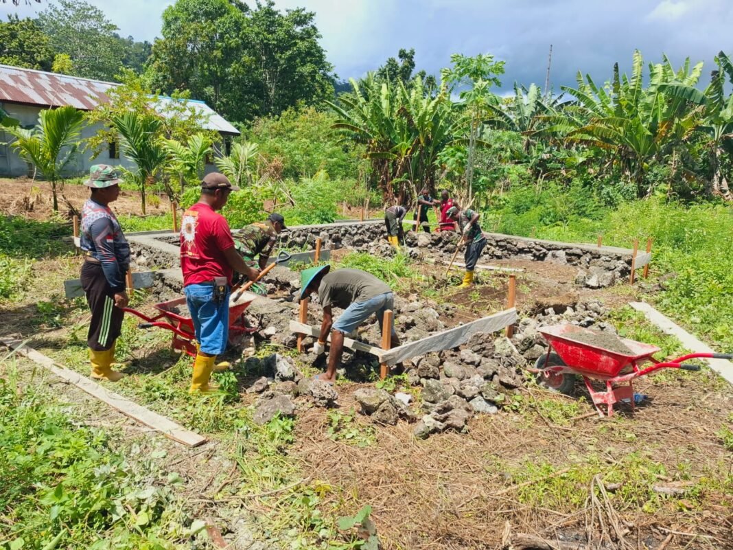 Kualitas Utama, Satgas TMMD Pastikan Pembangunan Pondasi Rumah Warga Optimal