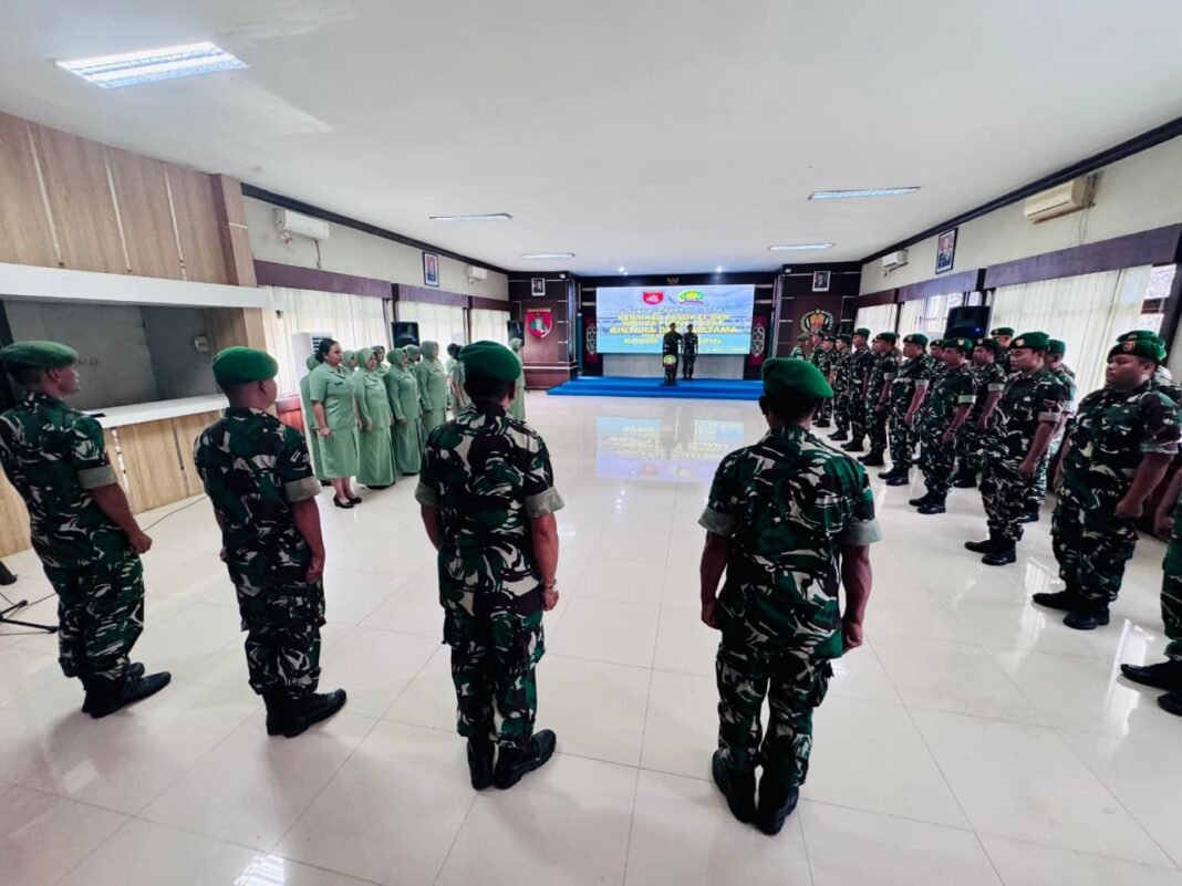 Upacara Kenaikan Pangkat Prajurit Kodim 1010/Tapin Berlangsung Khidmat