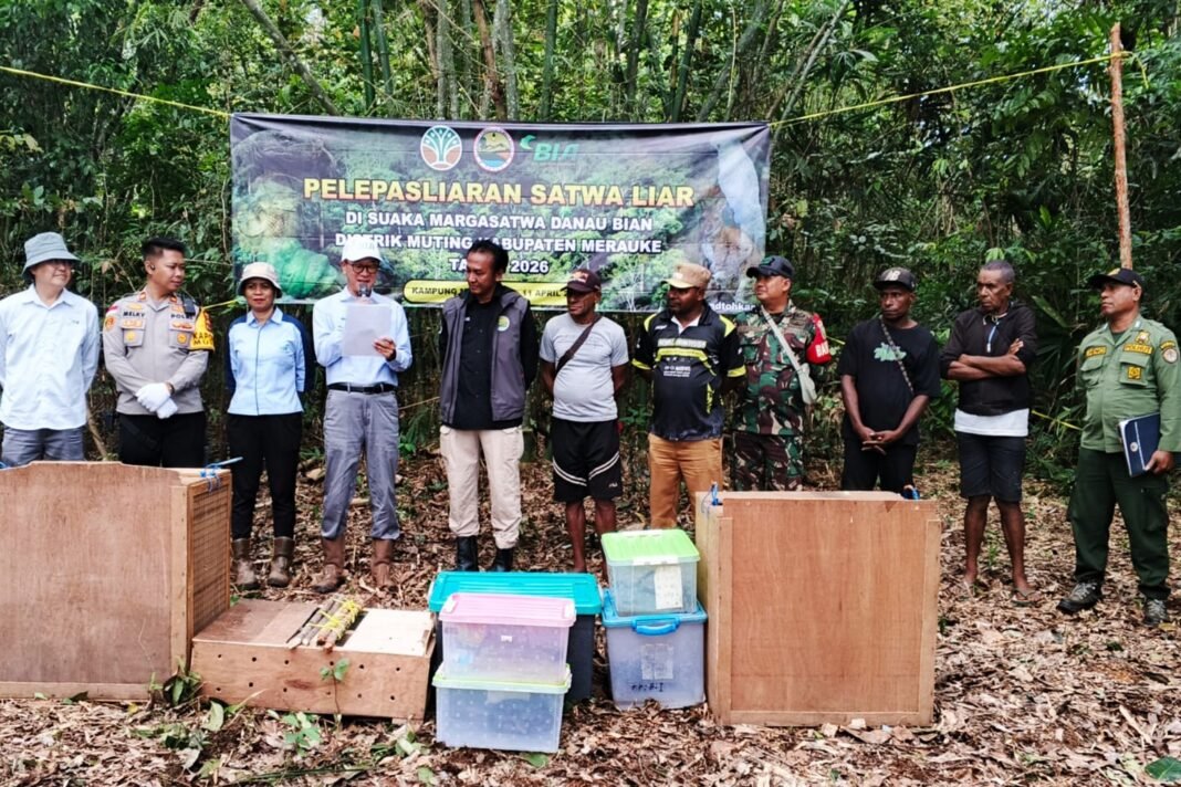 Berbagai Satwa Endemik Dilepasliarkan di Kawasan Danau Bian