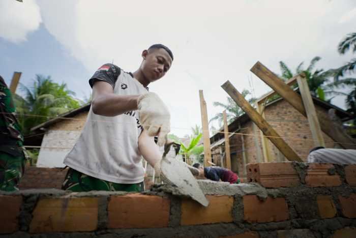 Harapan dalam Pembangunan RTLH di Lubuk Tampang oleh Satgas TMMD ke-128