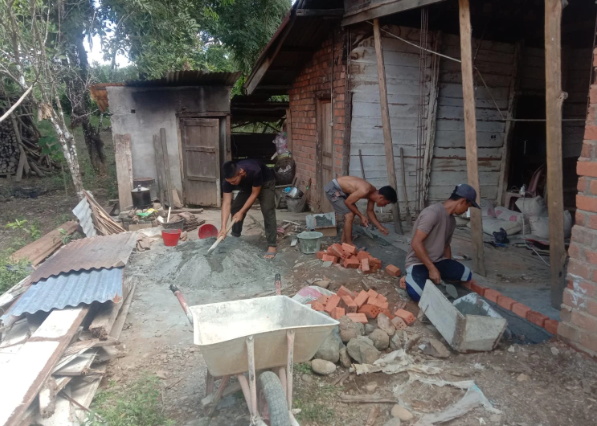 TMMD Ke-128: Kebersamaan untuk Target Rehab RTLH di Lubuk Tampang