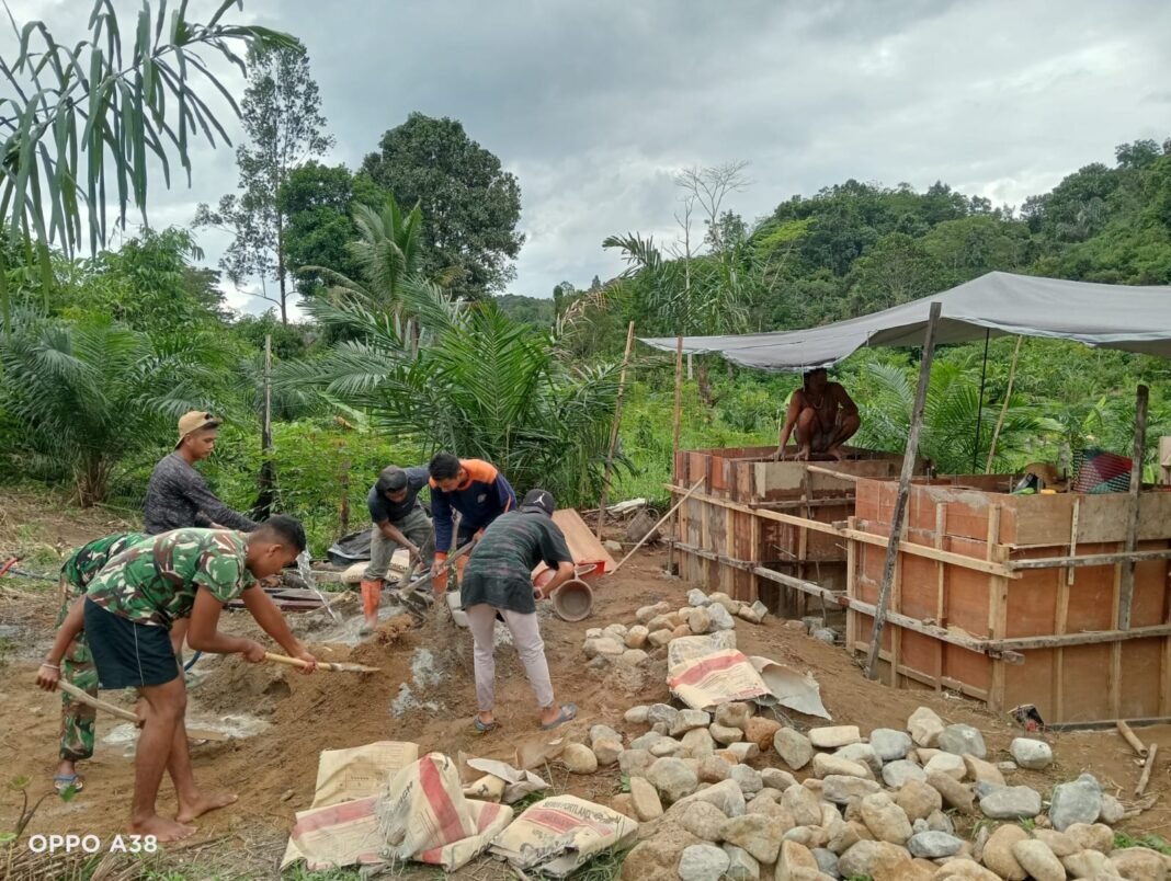 Semangat Kebersamaan Satgas dan Warga Percepat Proyek Jembatan Garuda di Tebing Tinggi