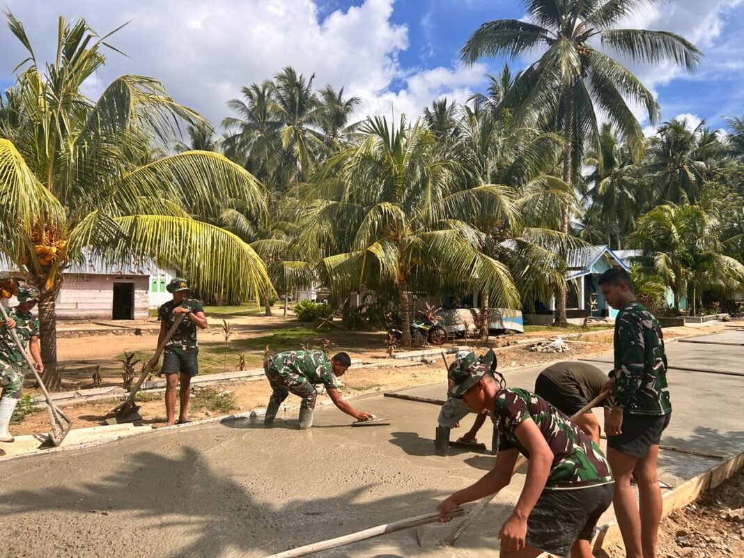 Pembangunan Jalan TMMD di Boalemo Ubah Jalur Tanah Menjadi Akses Beton Kokoh untuk Warga Pedesaan