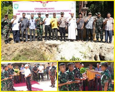 Semangat Gotong Royong Warnai Groundbreaking Jembatan Aramco dan Perintis di Aceh Singkil