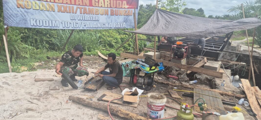 Jembatan Garuda di Palangka Raya Masuki Fase Pemasangan