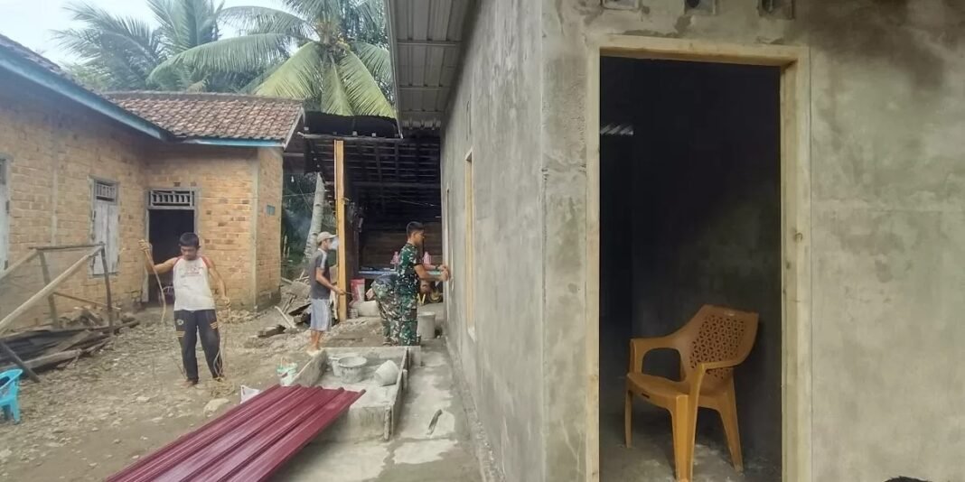 Satgas TMMD Mulai Pengecatan RTLH Pak Devi