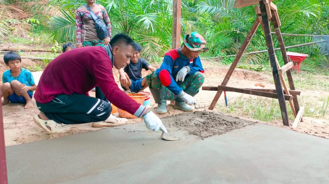 Kegiatan Satgas TMMD yang Menggembirakan Anak-anak Desa Sepang