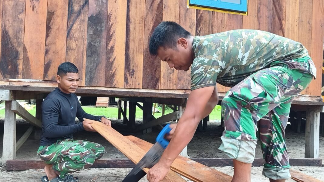 Rehabilitasi Gereja Santo Klemenst: Kolaborasi Antara Satgas TMMD dan Masyarakat