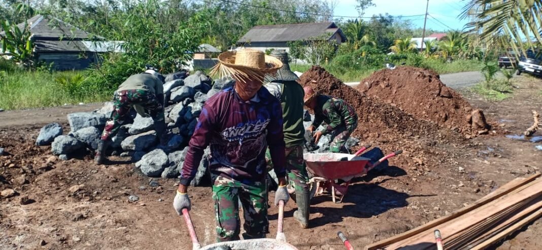 Pembangunan Jembatan Garuda Kodim 1011/Klk Sudah 90% Selesai