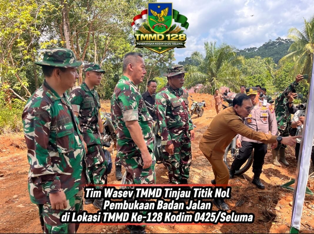 Tim Monitoring TMMD Tinjau Pembukaan Jalan di Desa Lubuk Lagan
