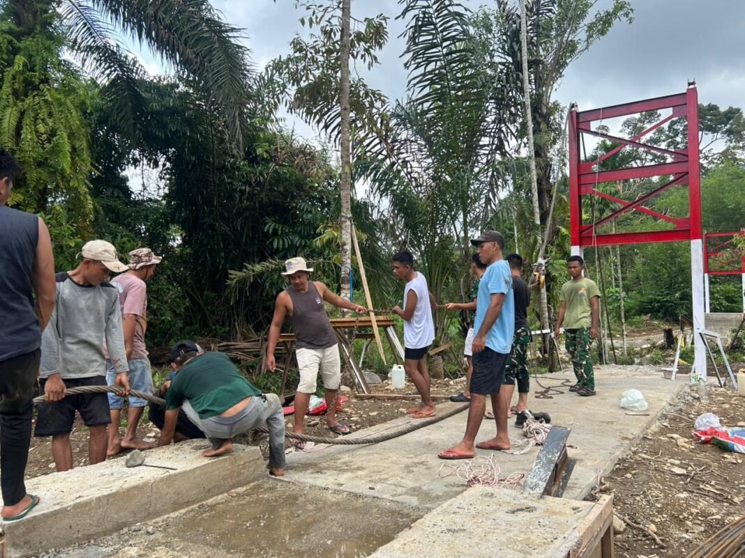 Jembatan Gantung Perintis Garuda Koramil 408-05/Manna Segera Rampung