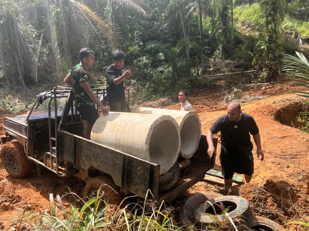 Gorong-Gorong Jadi Prioritas Pembangunan di Desa Lubuk Lagan oleh Satgas TMMD Kodim 0425/Seluma