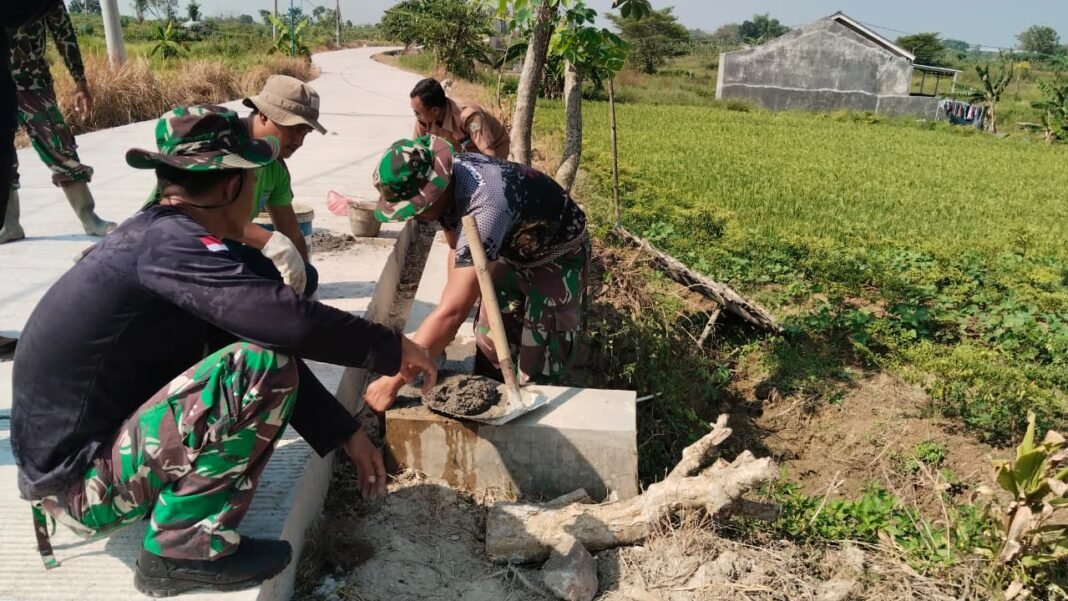 Keberadaan Satgas TMMD 128 di Slempit untuk Keamanan Larangan Jalan