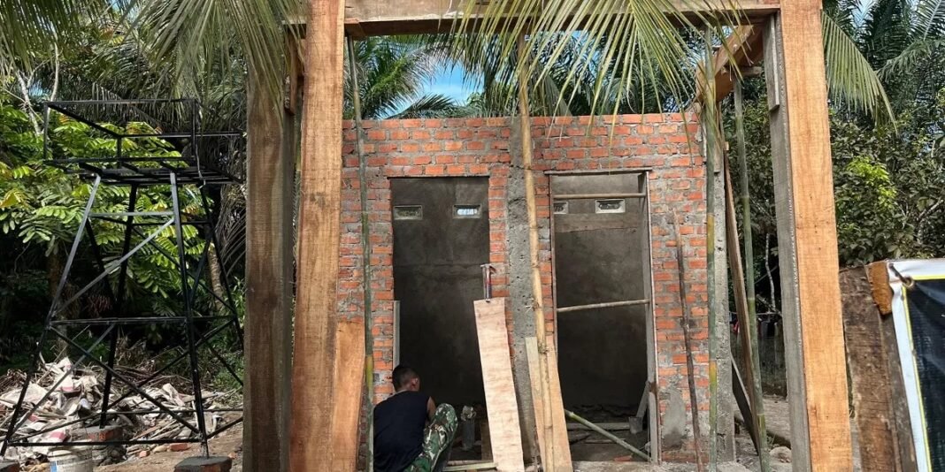MCK Tahap 4 di Kikim Timur Dikebut Satgas TMMD