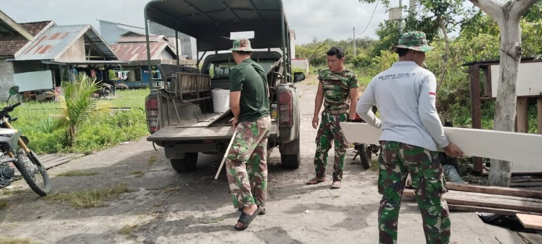 Gairah Masyarakat dalam Mendukung TMMD Ke-128 di Desa Sungai Hijau