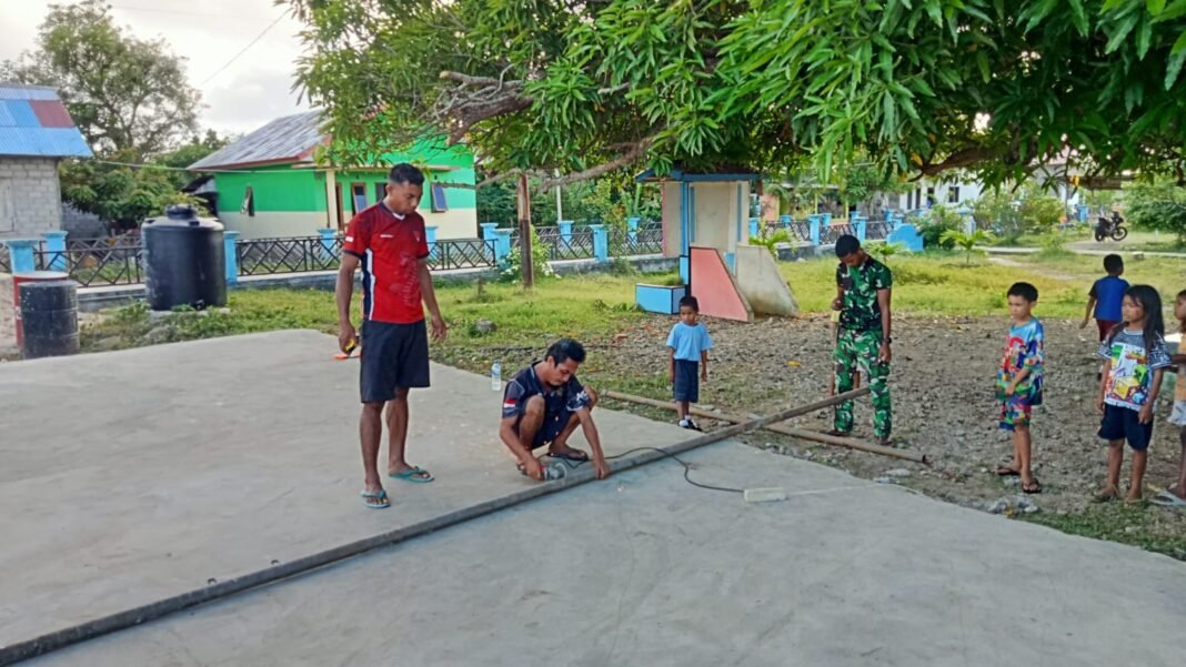 Pembangunan Lapangan Voli di Desa Moain Telah Selesai