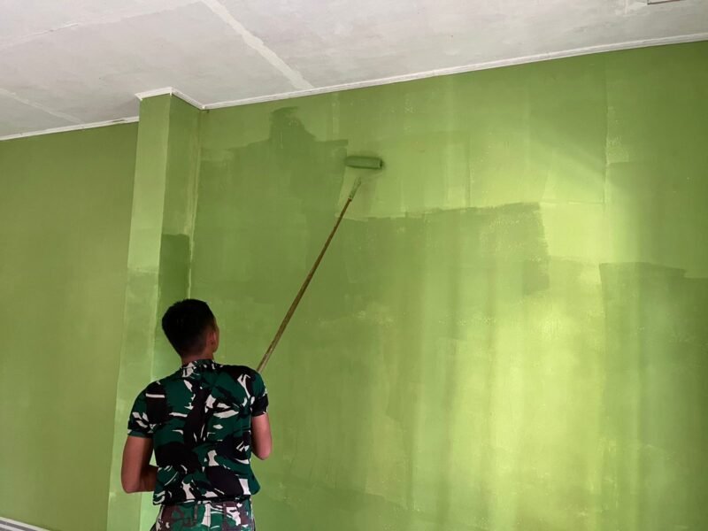 Kebersamaan Melalui Warna di TMMD ke-128