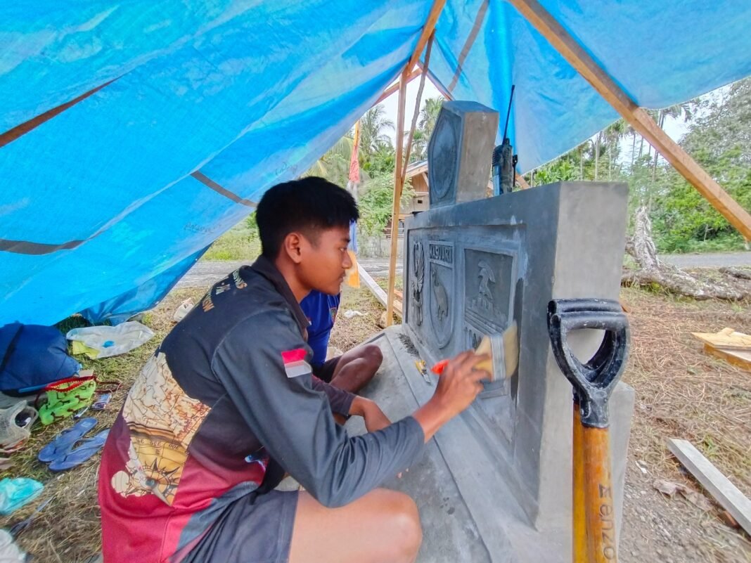 Tugu Prasasti TMMD Ke-128: Bukti Komitmen Satgas di Manokwari
