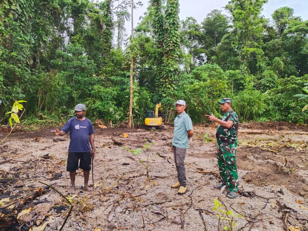 Aksi Satgas TMMD Ke-128, Pembukaan Lahan Kakao di Manokwari Utara