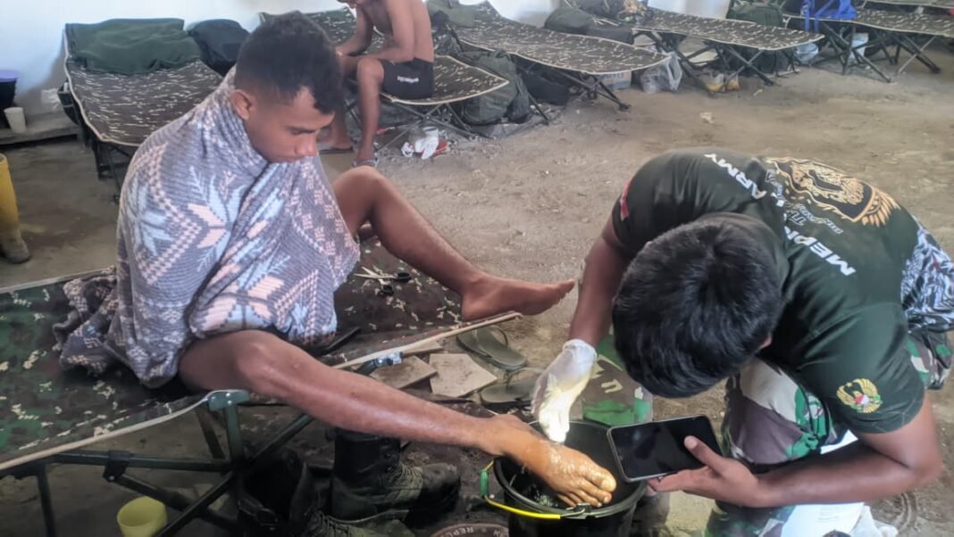 Keberadaan Tenaga Medis TMMD Ke-128 Penting untuk Kesehatan Personel