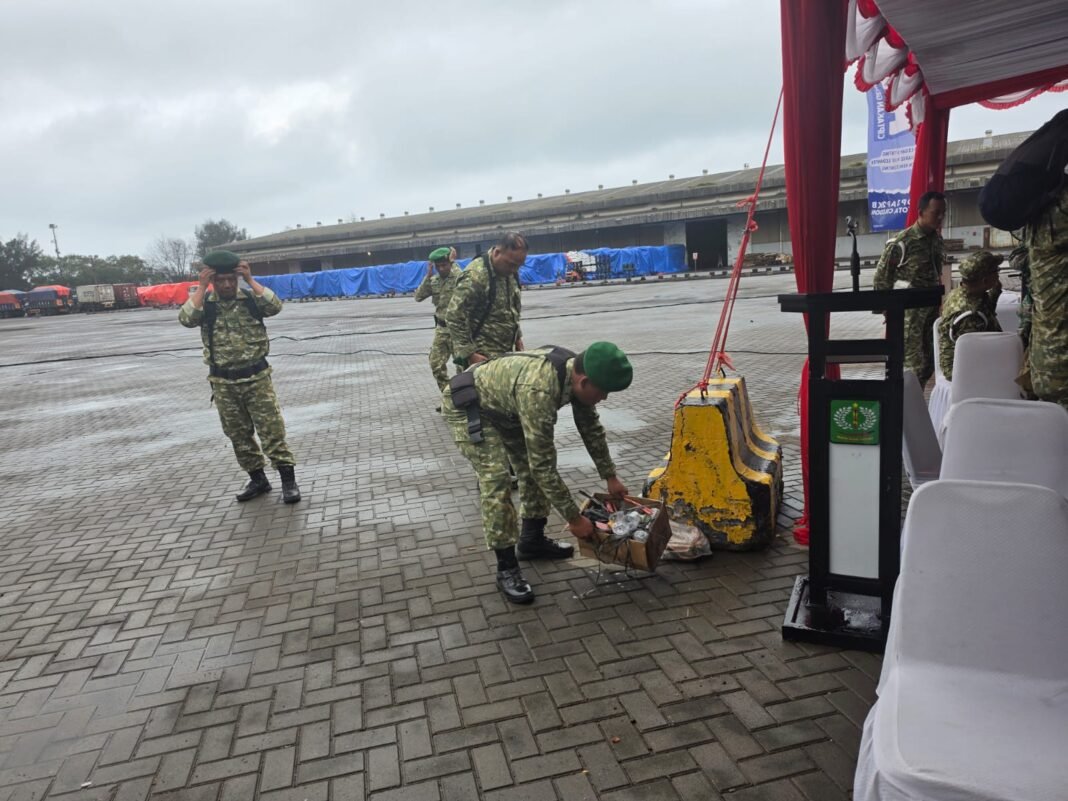 Persiapan Penutupan TMMD ke-128, TNI dan Masyarakat Cilegon Bekerja Sama